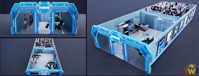 Players interacting with XR 스페이스 Game equipment